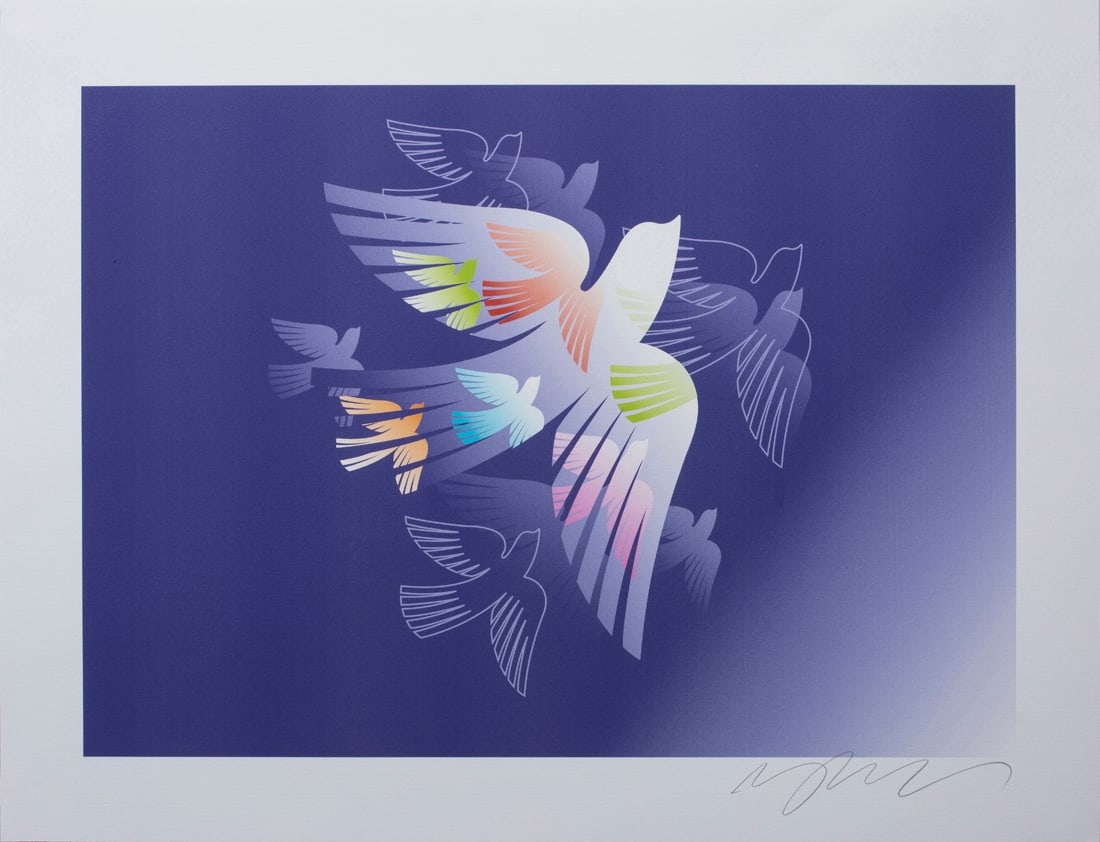 CCA artist portolio: (lot of 6) CCA artist portolio including Michael Vanderbyl (American, b. 1947), "Exhibitor Show, Tenth Anniversary," 1998, iris print, pencil signed lower right, dated lower left; Leslie Becker (Ameri