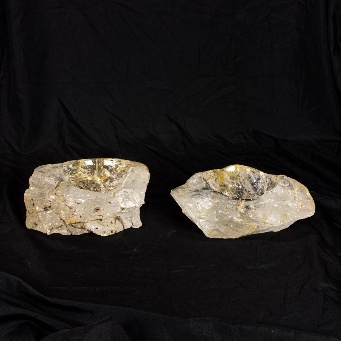Two polished rock crystal quartz bowls (1 of 4)