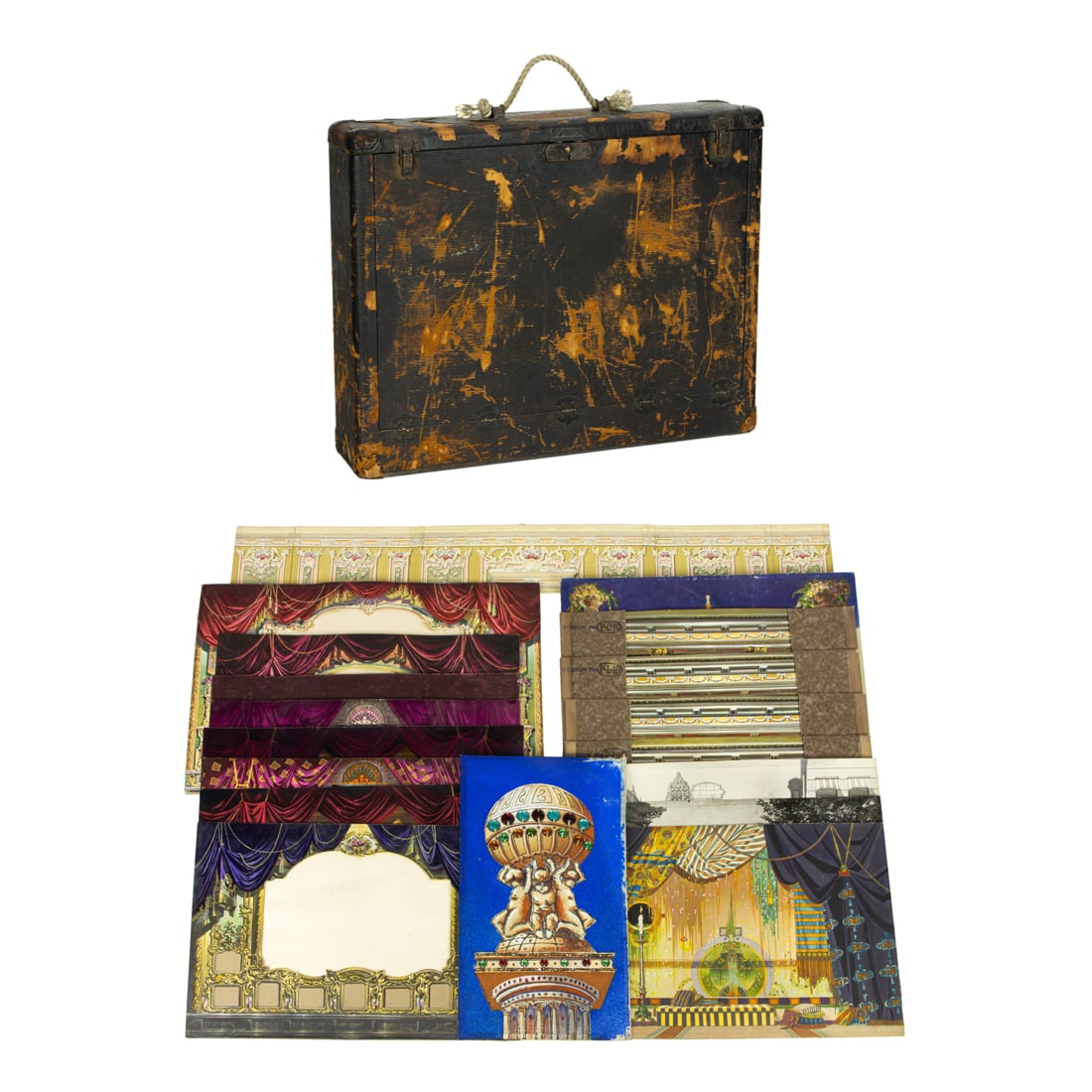 A group of Charles F Thompson Scenic Co. 'Combination Day & Night Curtains' advertising curtains and (1 of 10)