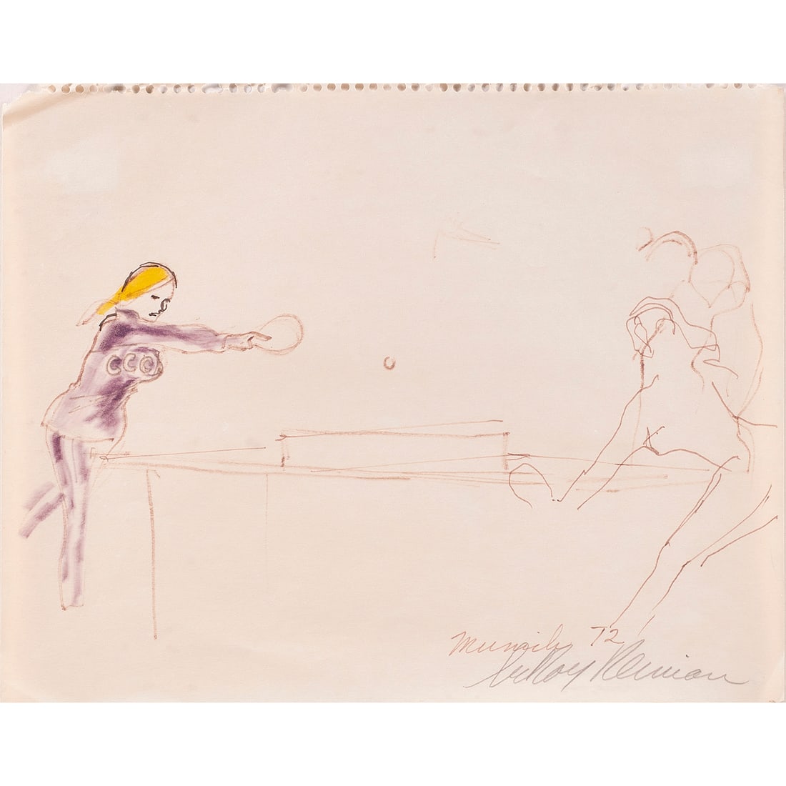 Work on paper, LeRoy Nieman (1 of 4)