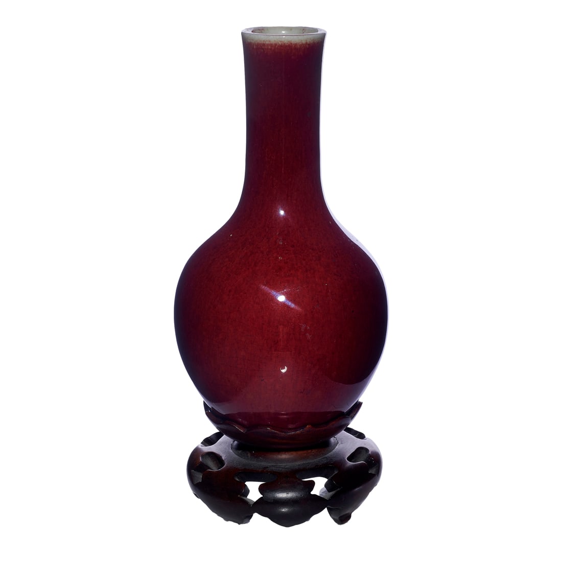 Chinese ox-blood glazed bottle vase (1 of 3)