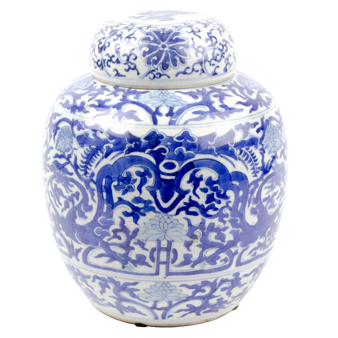 Chinese blue and white jar with cover (1 of 4)