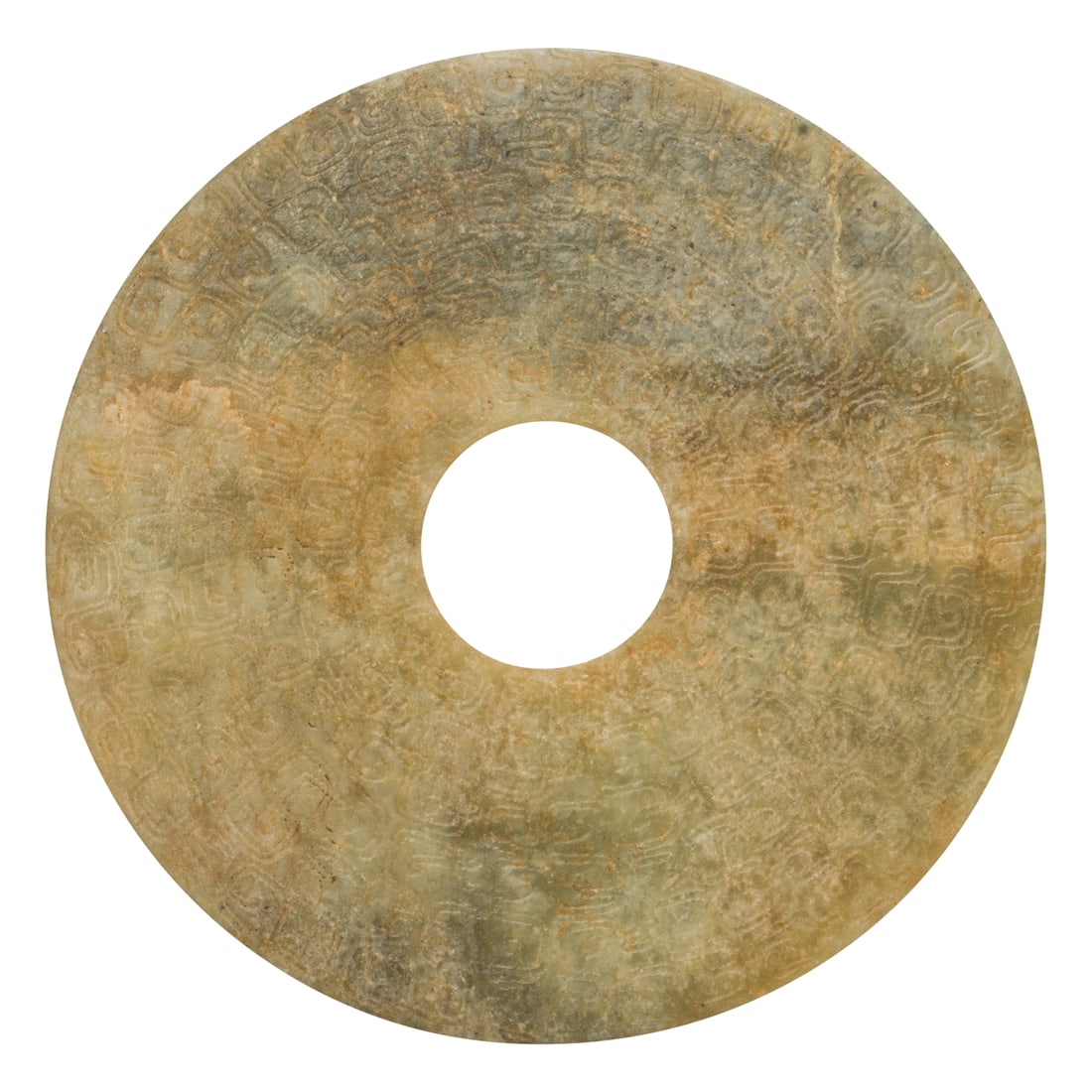 Chinese celadon jade bi disc (1 of 2)