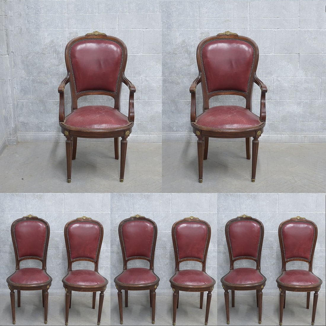 Set of Eight Charles X Style Dining Chairs, Circa 1900 (1 of 12)