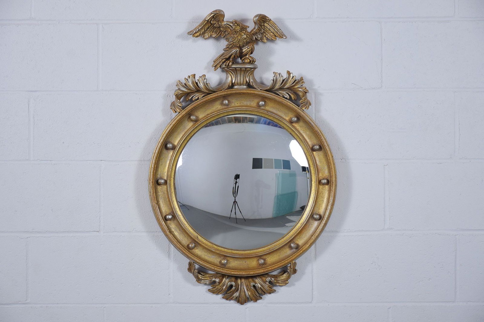 Vintage Regency-Style Giltwood Convex Mirror (1 of 5)