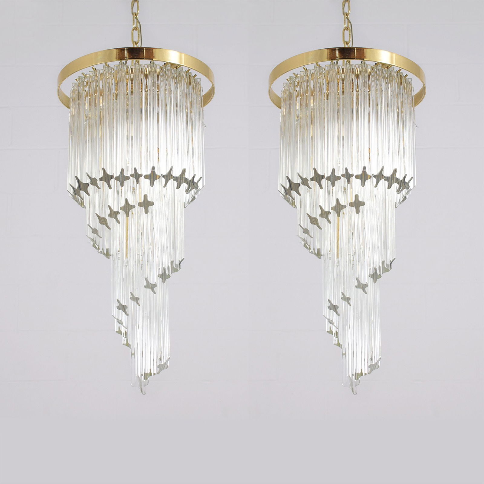 Pair of Vintage Drop Pendant Chandelier (1 of 6)