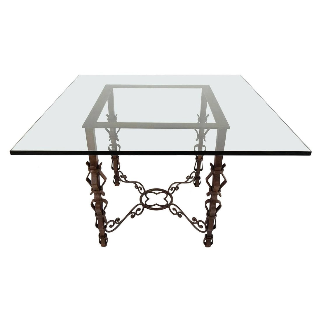 Wrought Iron Vintage Square Dining Table (1 of 4)