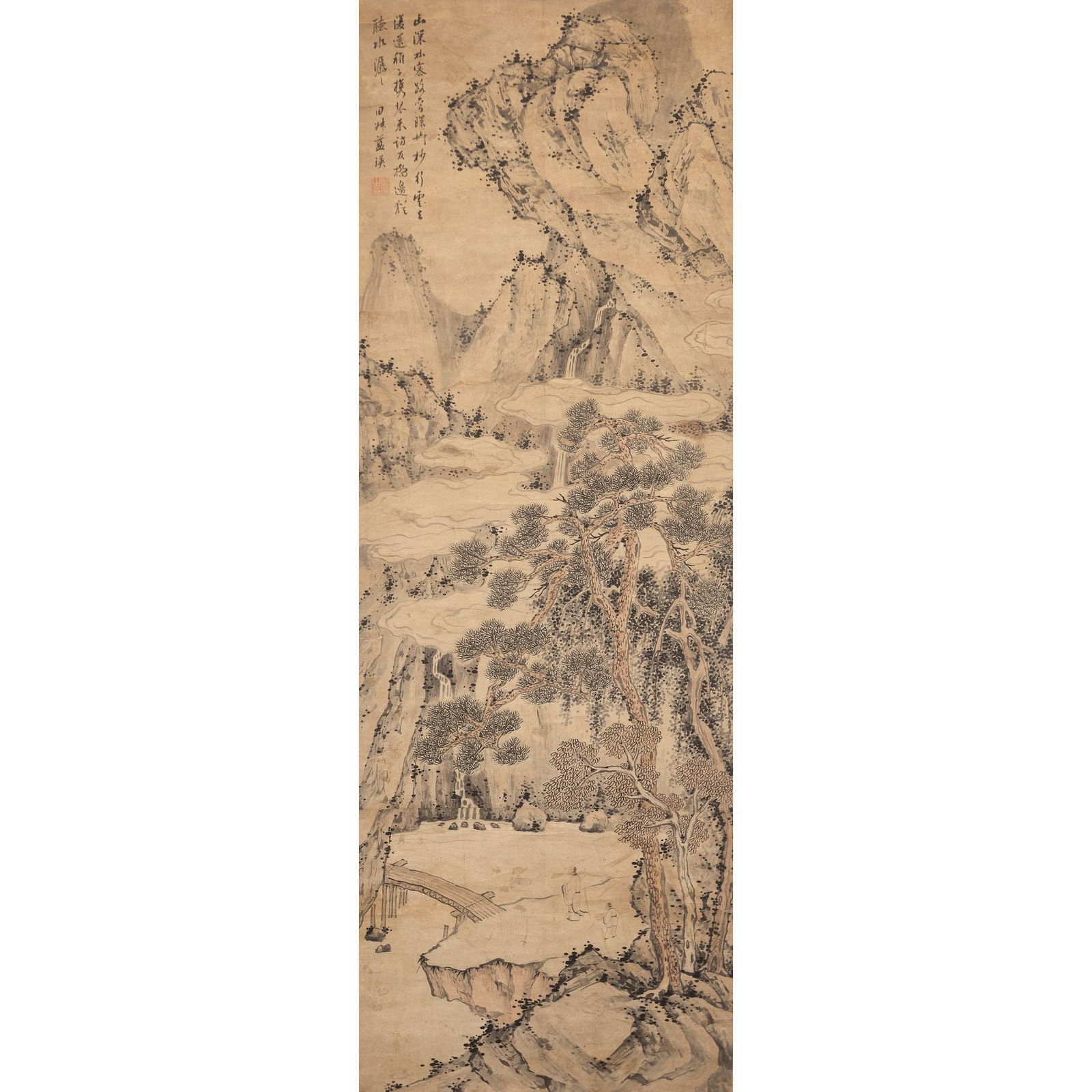 Chinese Scroll Painting of Landscape, Qing Dynasty (1 of 10)