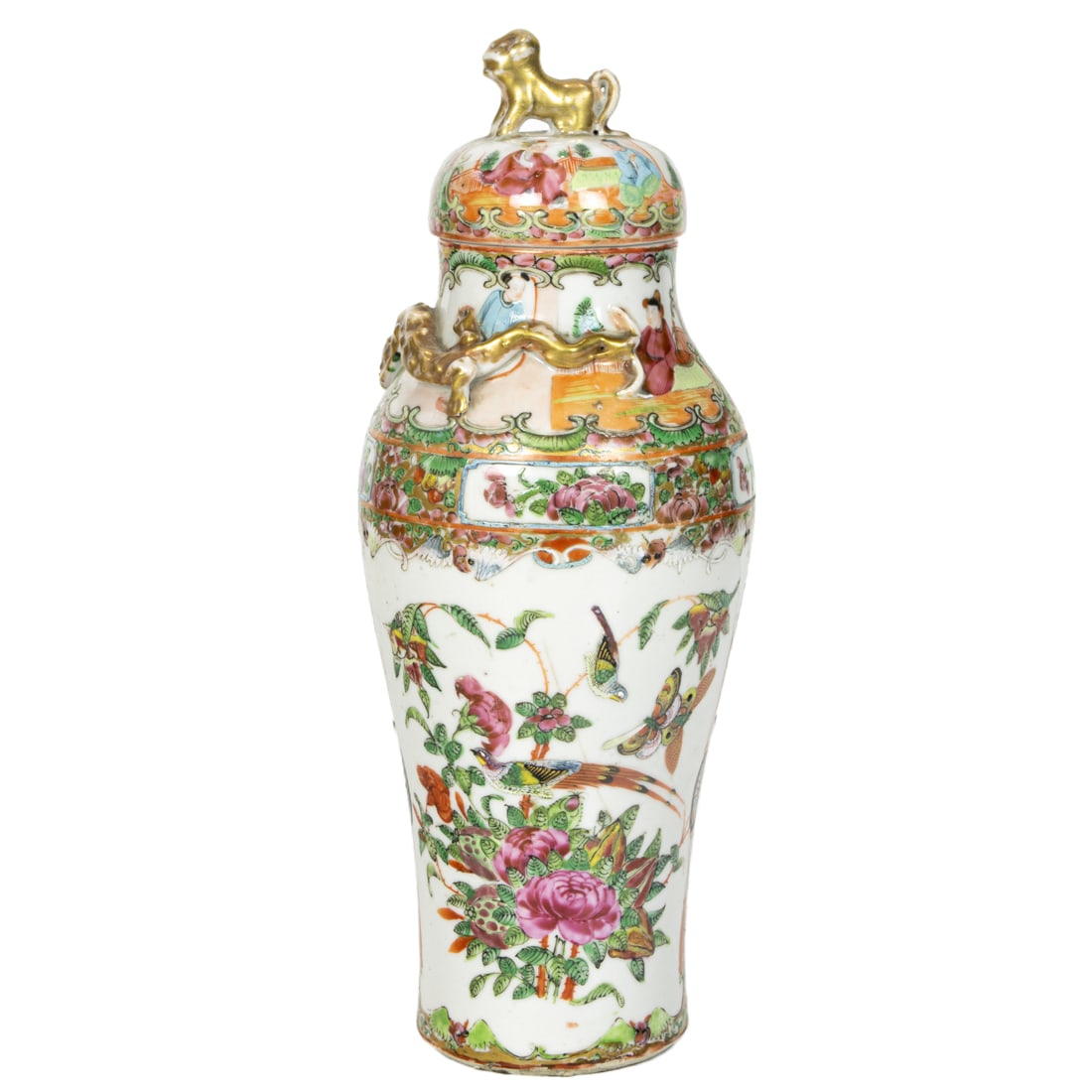 Chinese rose medallion covered vase (1 of 1)