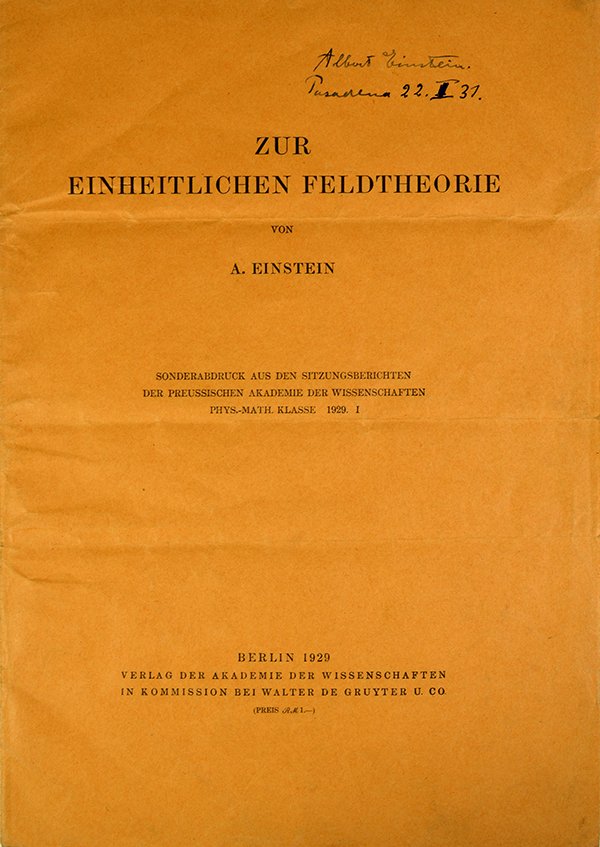 Albert Einstein signed documents