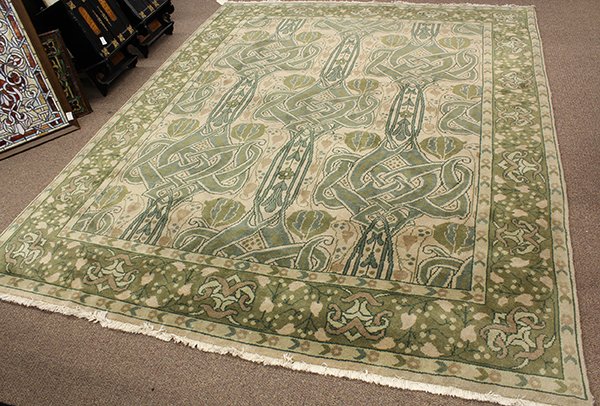 Arts and Crafts William Morris style carpet: Arts and Crafts William Morris style carpet, 9'8'' x 7'10''