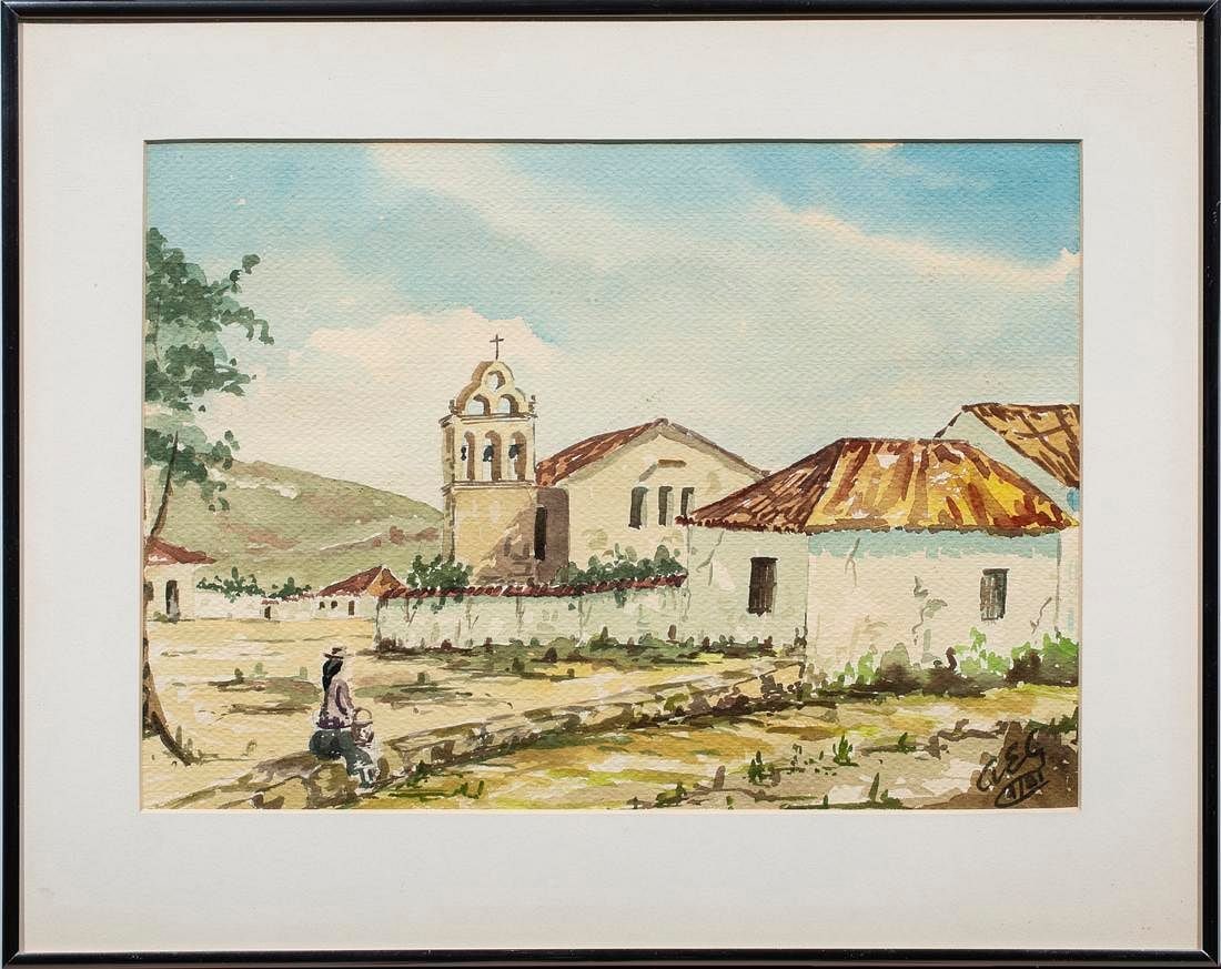 Watercolor, American School, 20th Century (1 of 2)