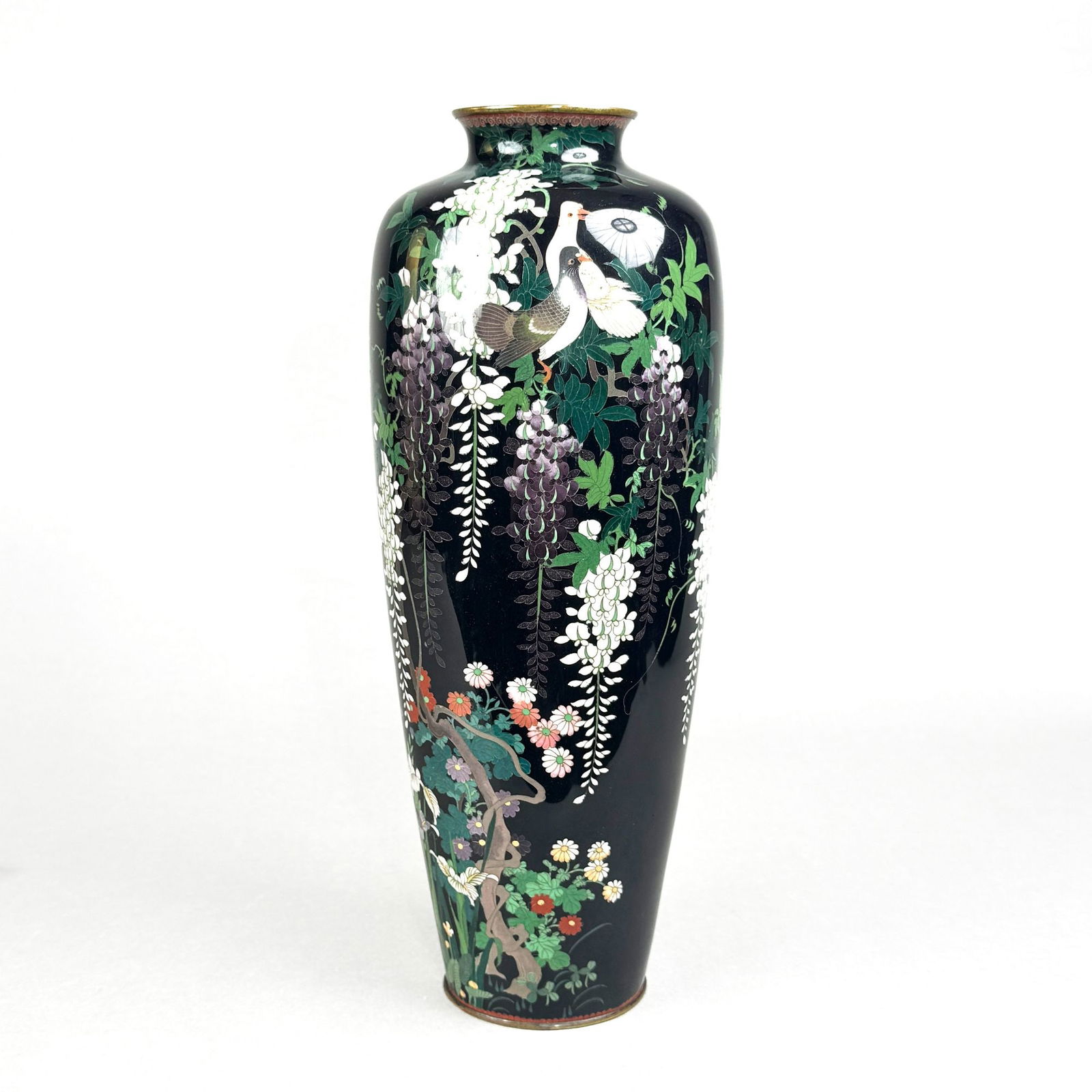 Japanese Signed Cloisonne Vase, Meiji Period (1 of 12)