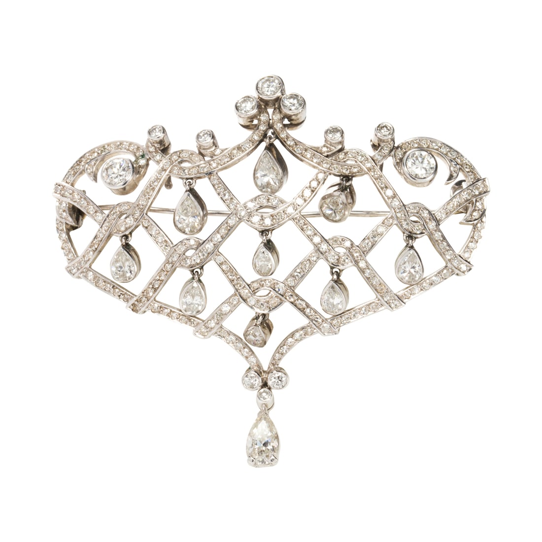 A diamond and 18k gold brooch (1 of 1)