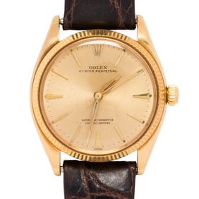 A Rolex 18k gold Oyster Perpetual wristwatch