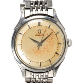 An Omega automatic, stainless steel watch