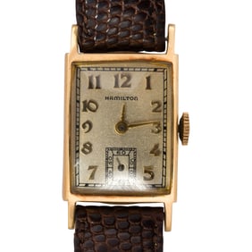 A Hamilton 14k gold wristwatch