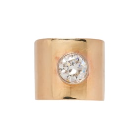 A diamond and 14k gold ring