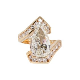 A 3.36 carat diamond and 14k gold ring