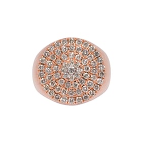 A diamond and 14k rose gold ring