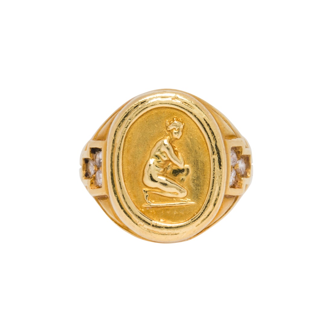 A diamond and 18k gold ring (1 of 2)