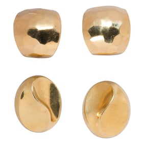 Two Pairs of 14k Gold Ear clips