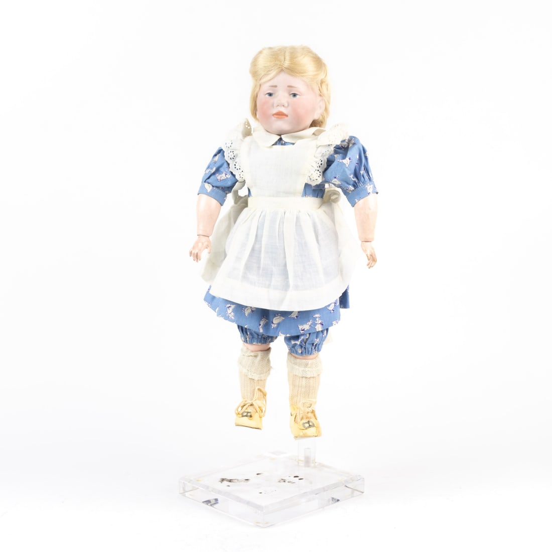 A German K & R bisque doll 'Marie', blond hair, painted eyes and a closed mouth, signed K & R 101, (1 of 1)