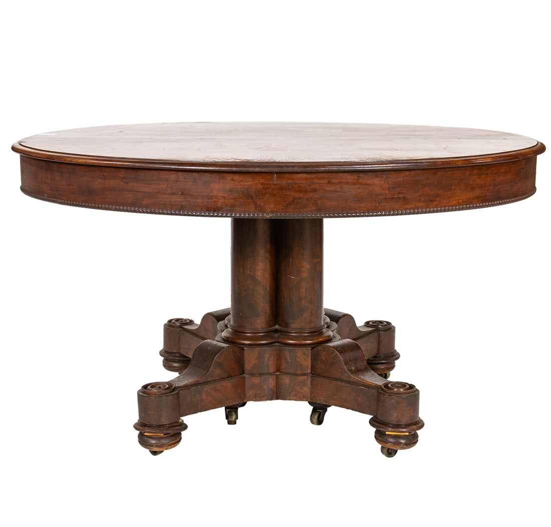 A Classical Revival mahogany extenseion dining table (1 of 5)