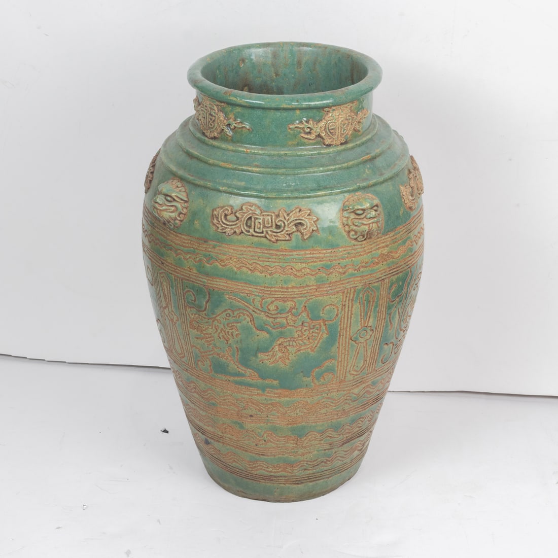 Chinese green glazed garden urn (1 of 1)