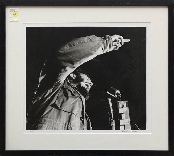 Photograph, Liborio Noval: Framed gelatin silver print, Fidel Castro, 1961, by Liboria Noval Barbera (Cuban, b. 1934), signed and dated within lower margin, overall: 21''h x 23.5''w