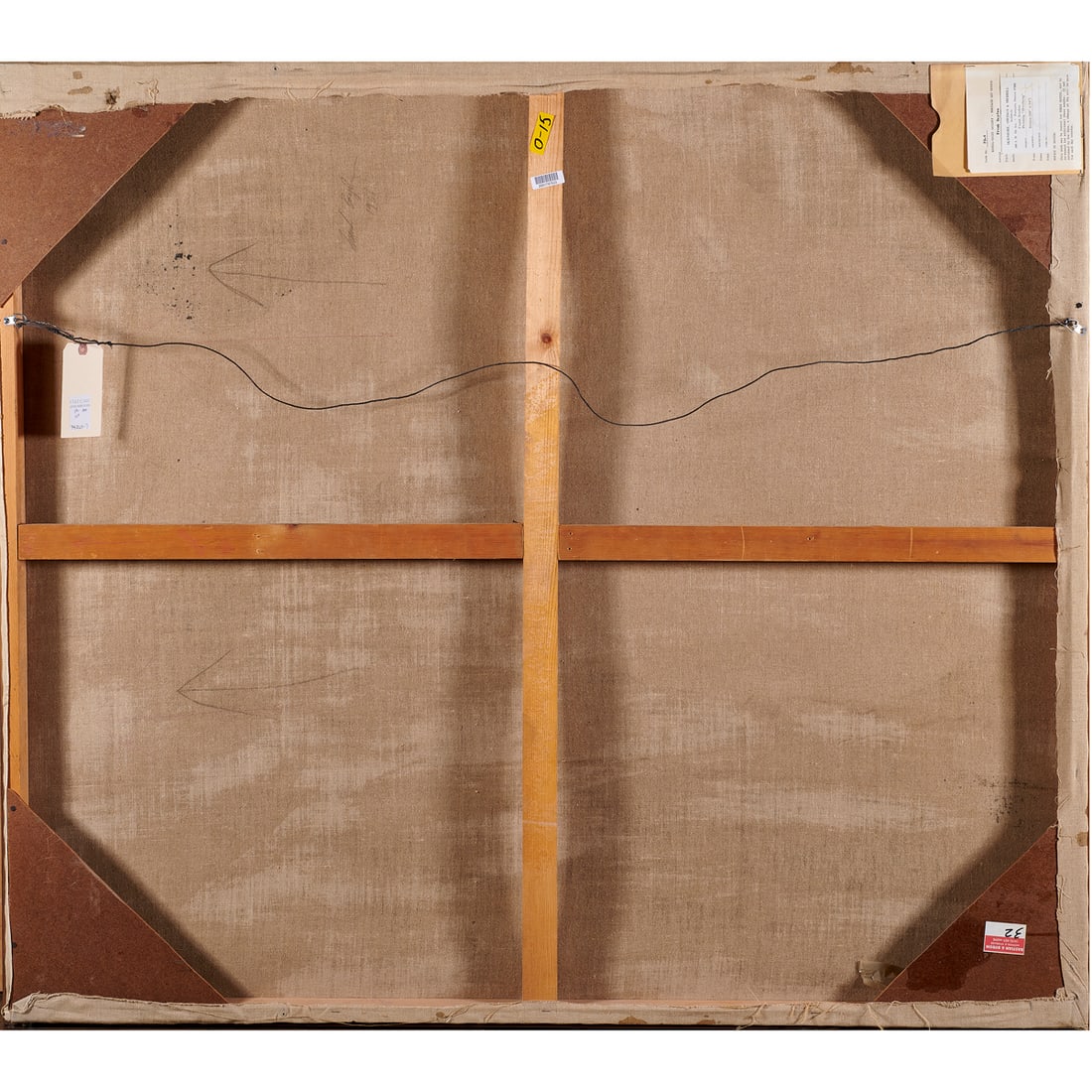 Painting, Frank Boyden: Frank Boyden (American, b. 1942), "Overhang," 1966, rhoplex on canvas, signed and dated verso, canvas: 48"h X 54"w, overall (with frame): 48.75"h x 54.75"w. Provenance: Collection of Skidmore, Owings