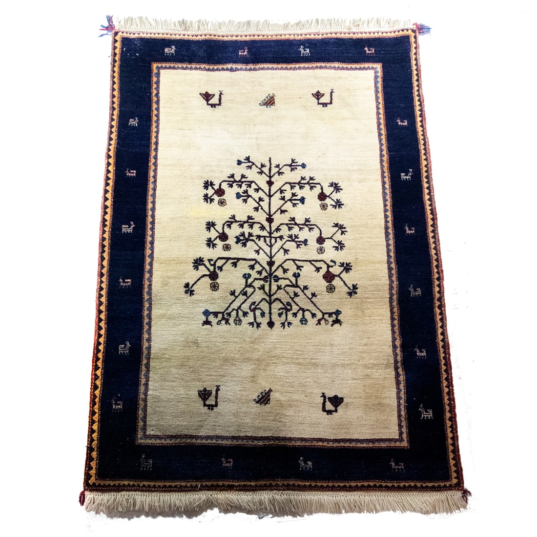 A Persian Gabbeh carpet: A Persian Gabbeh carpet, 4' x 6'1"