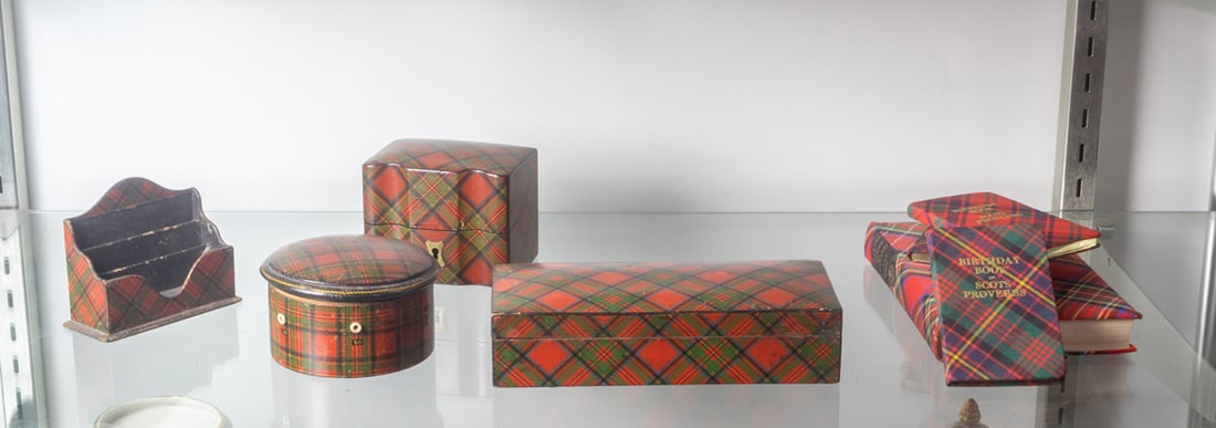 A group of tartanware in the Stuart pattern (1 of 2)