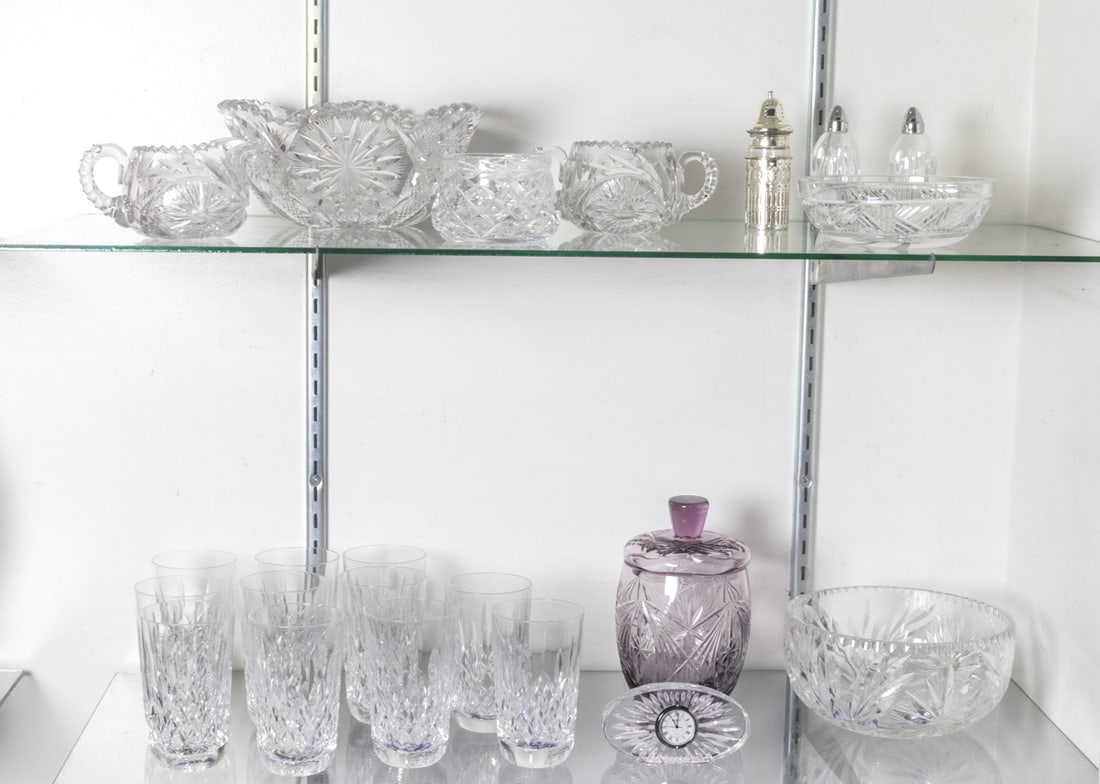 A group of Waterford and other cut glass (1 of 2)
