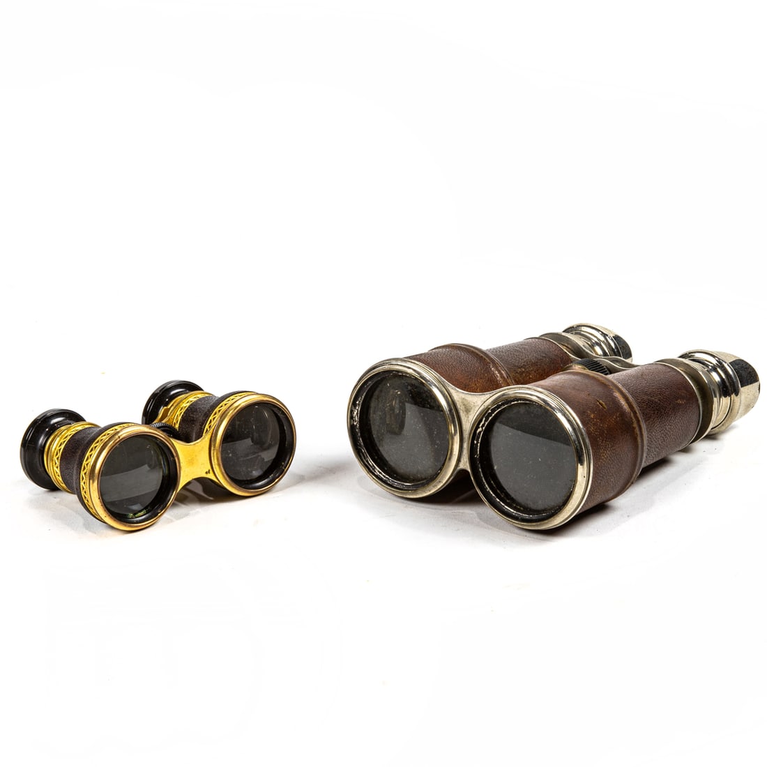 Two pairs of French leather wrapped binoculars (1 of 1)