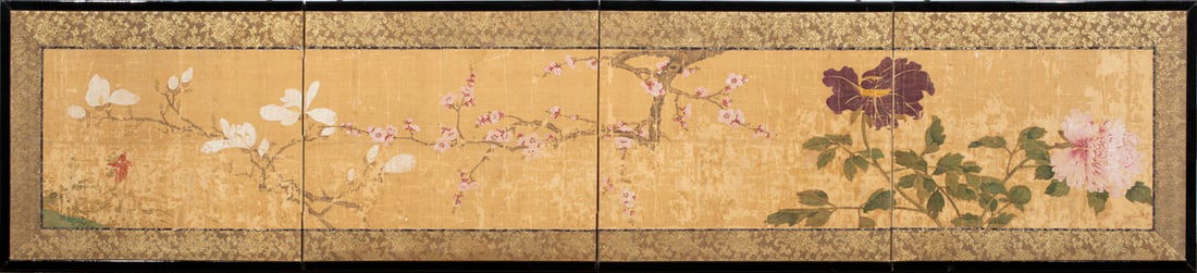 Japanese four-panel folding screen (1 of 1)