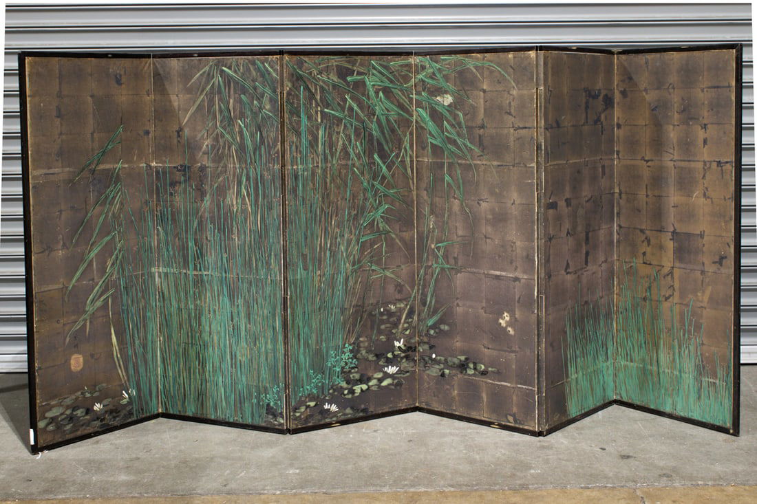 Japanese six-panel folding screen (1 of 1)