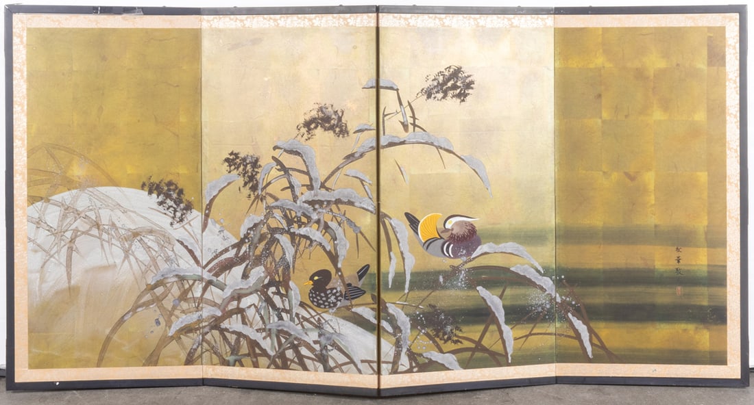 Japanese four-panel folding screen (1 of 2)