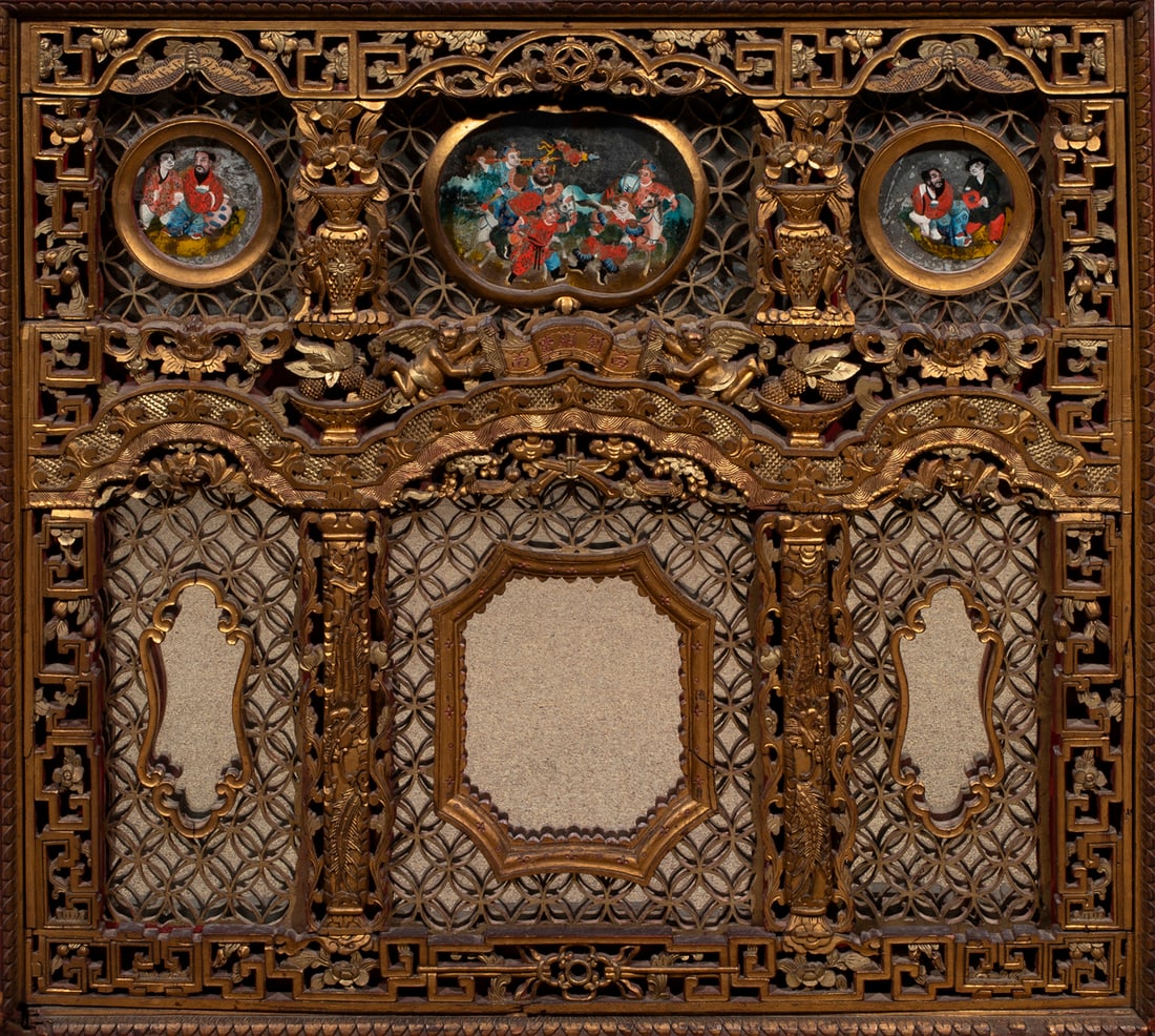 Chinese gilt lacquered panel (1 of 1)