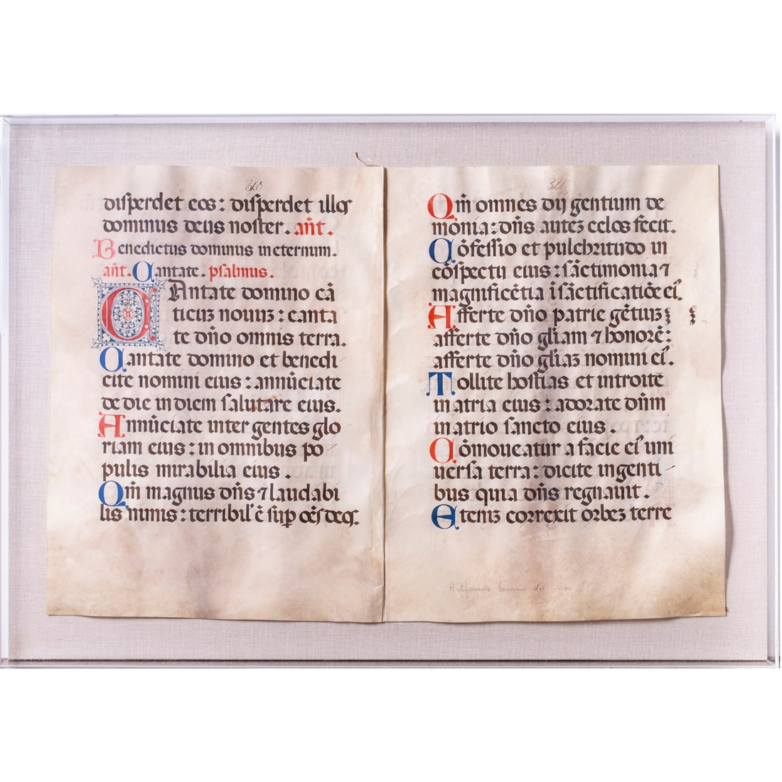 A large scale illuminated double manuscript page (1 of 2)