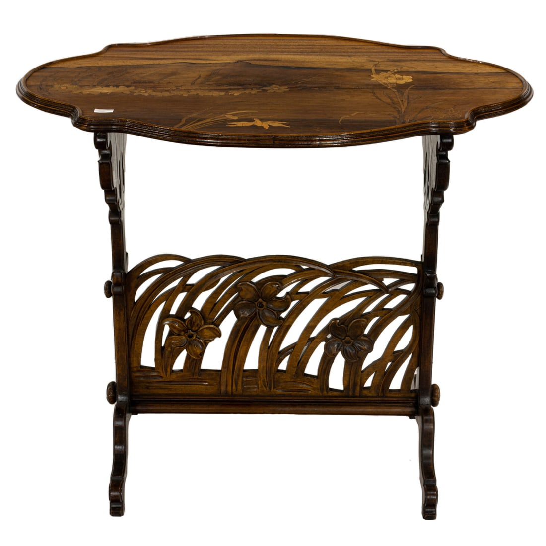 An Art Nouveau Emile Galle marquetry decorated salon table, circa 1890 (1 of 5)