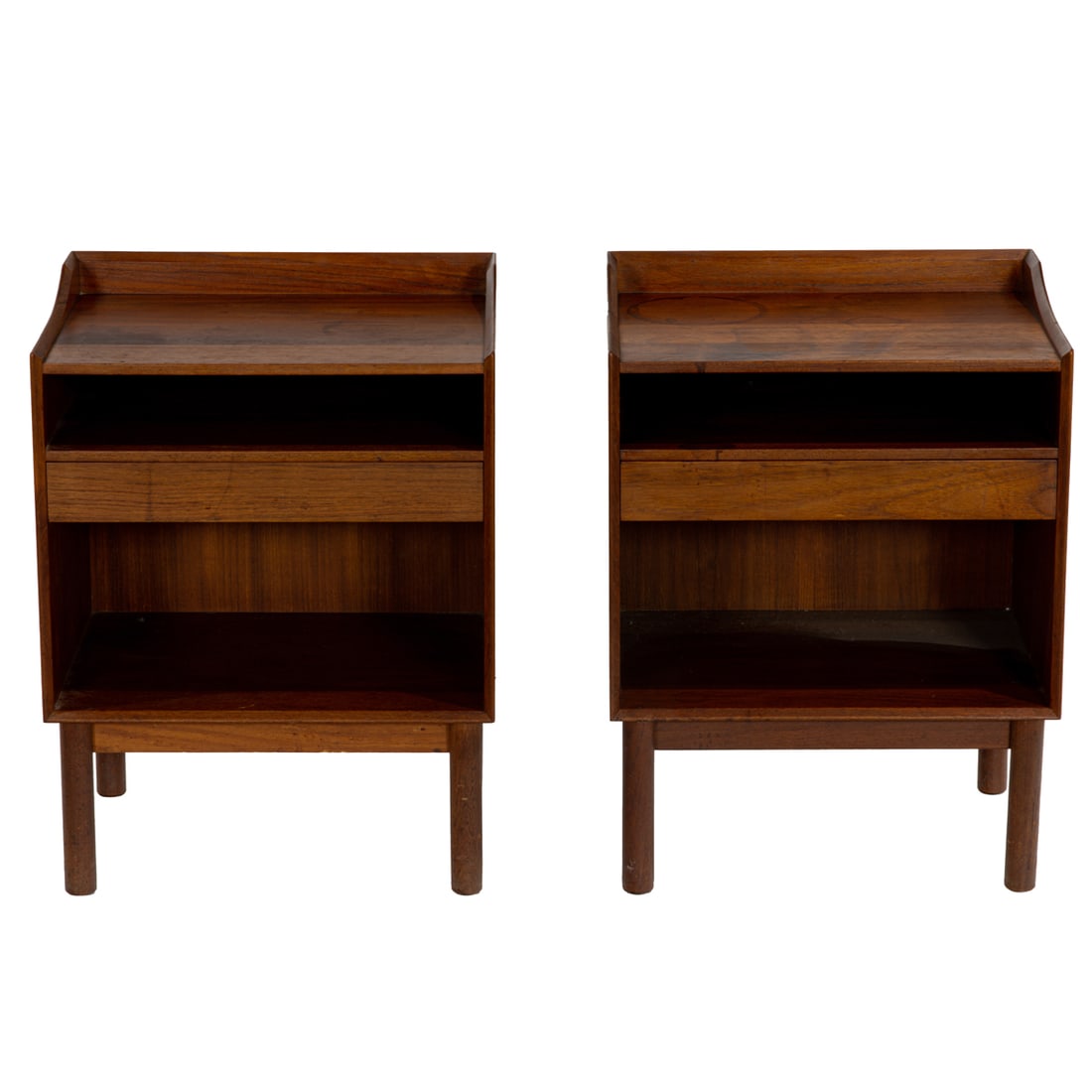 A Pair Peter Hvidt for John Stuart teak bedside tables (1 of 4)
