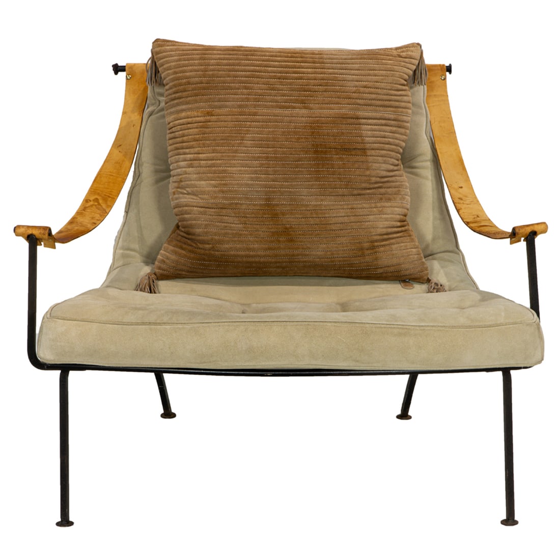 A Modern Corbusier style cast iron lounge sling chair (1 of 4)