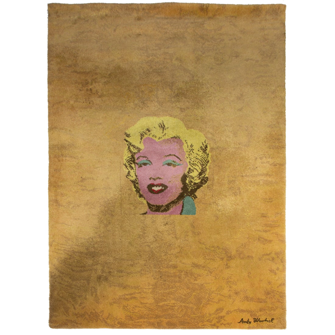 A 20th Century Masters collection Andy Warhol Marilyn Monroe carpet: A 20th CEntury Masters collection Andy Warhol Marilyn Monroe carpet, 6' x 9'