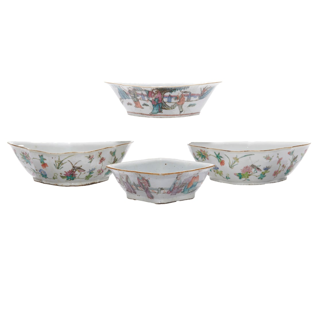 (lot of 4) Chinese famille rose containers (1 of 2)