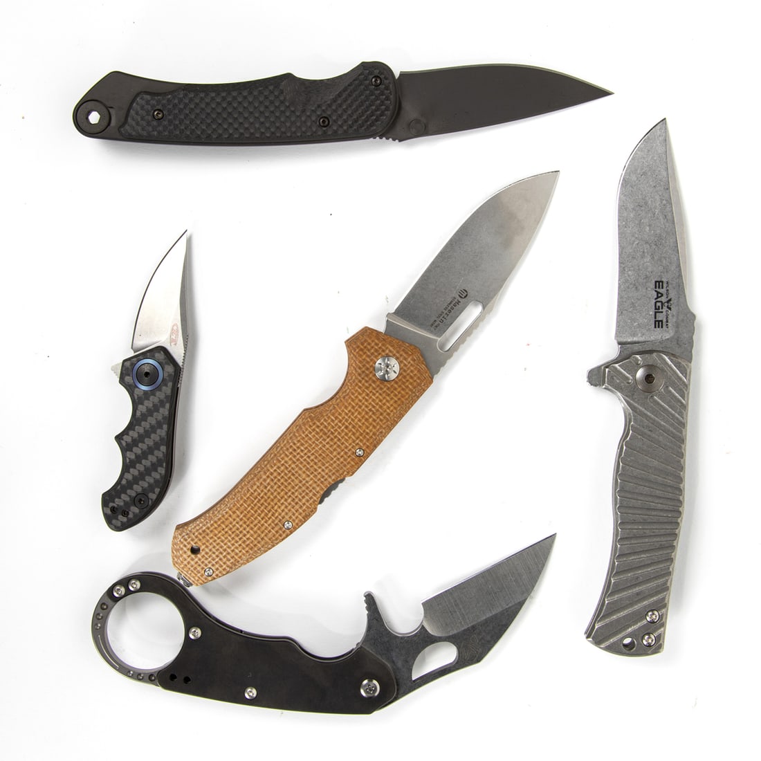 Five contemporary outdoor, utility and sporting knives in original boxes, including Wilson Tactical (1 of 1)