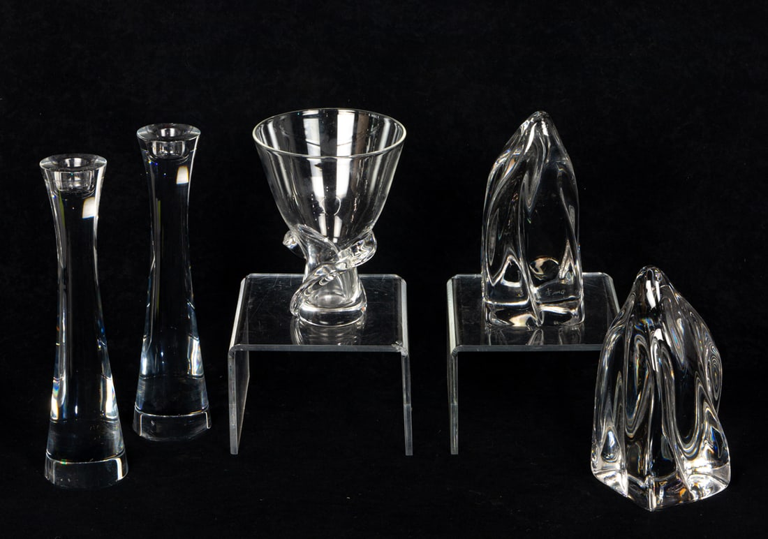 An assembled group of glass including Daum and Steuben (1 of 1)