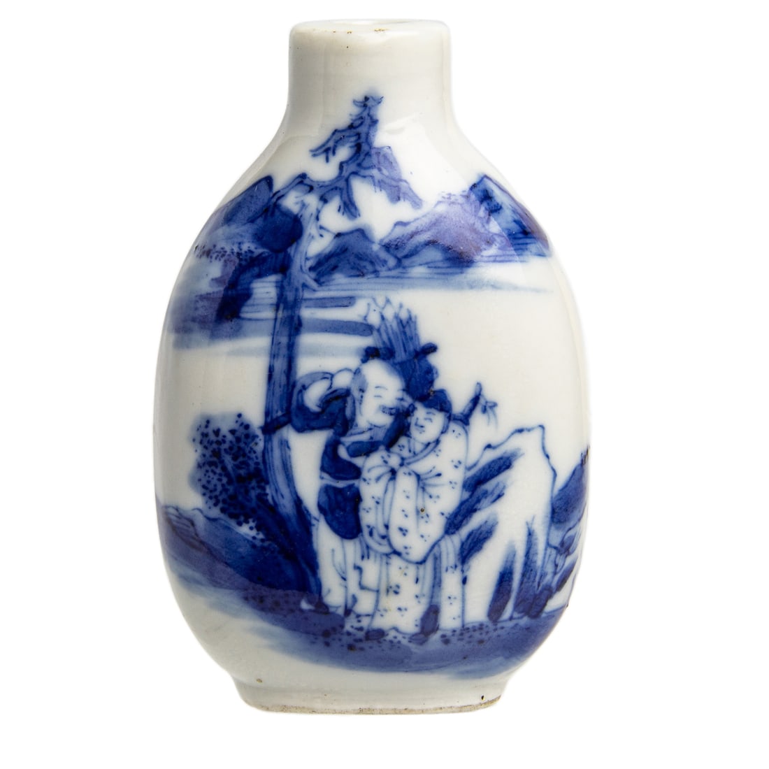 Chinese blue and white snuff bottle (1 of 3)