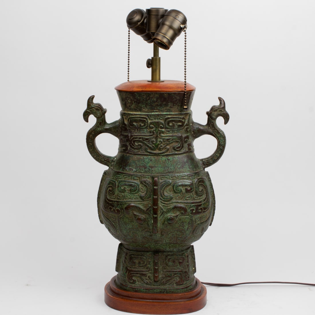 A Chinese bronze hu-form lamp (1 of 1)