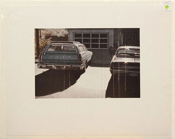 Lithographs, Robert Bechtle, Cars: Pair of unframed lithographs, Ford Wagon and Woody, by Robert Bechtle (Californian, b. 1932), one signed within the print, paper: 22.25"h x 28"w